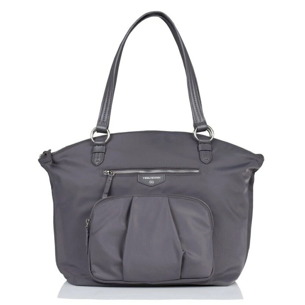 TWELVElittle Large Diaper Bag Gray Allure Nylon Tote Crossbody Baby Shoulder Bag - Picture 6 of 6